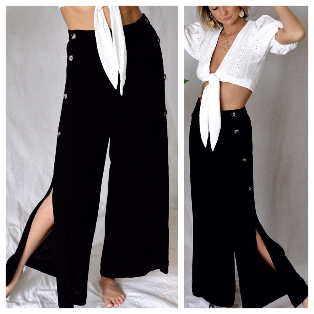 Flyaway Black Wide Leg Pant - Picture 2 of 3